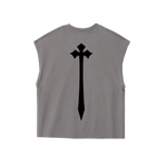 Faith Conquers Fear Sleeveless Cropped Tee