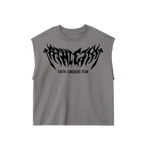 Faith Conquers Fear Sleeveless Cropped Tee