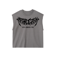 Faith Conquers Fear Sleeveless Cropped Tee
